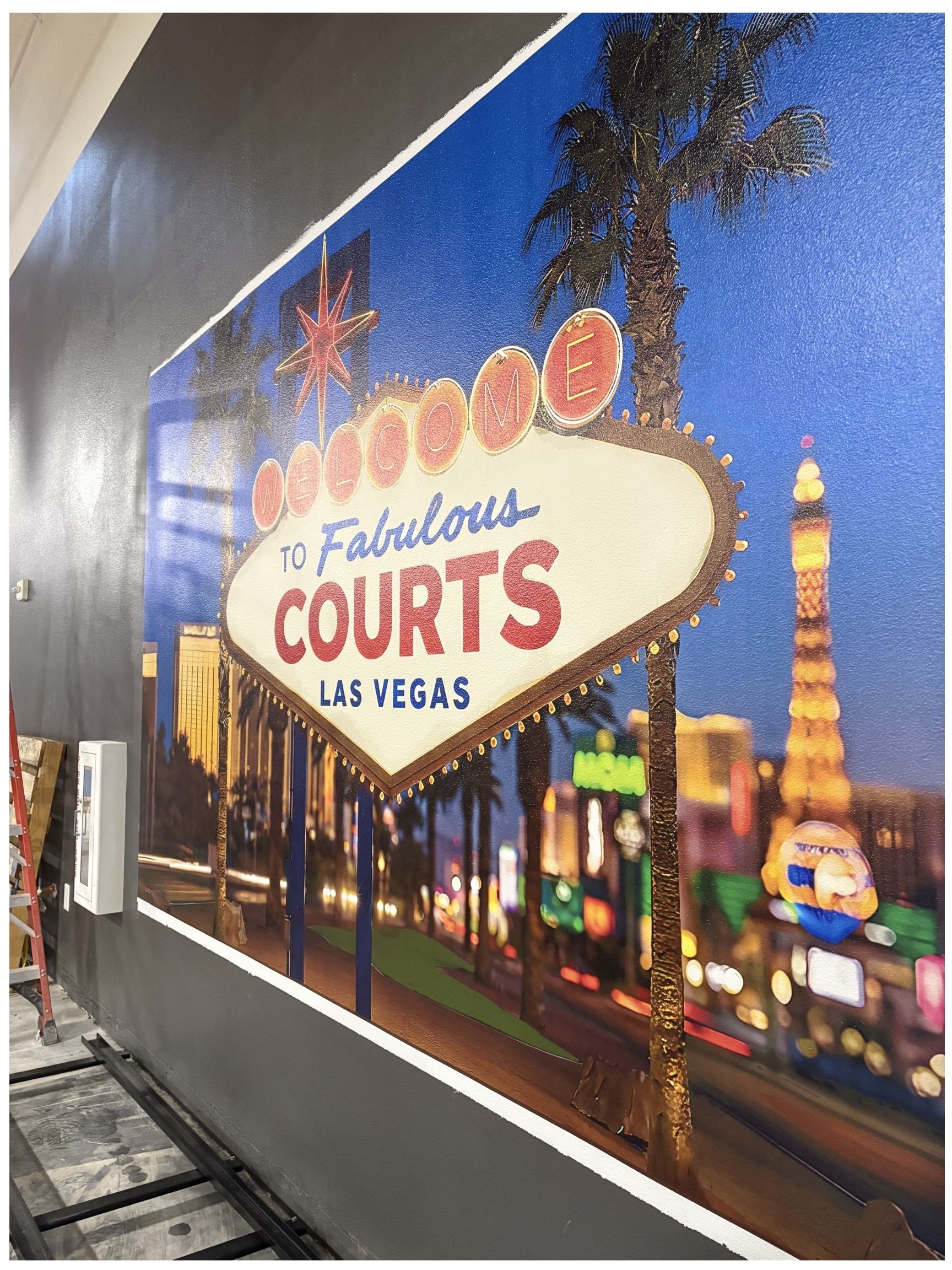 12'x7' Welcome to Courts Mural